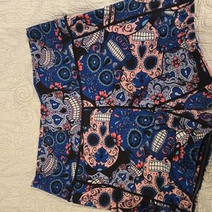 Constantly Varied Gear Blue and Pink Skull Athletic Shorts